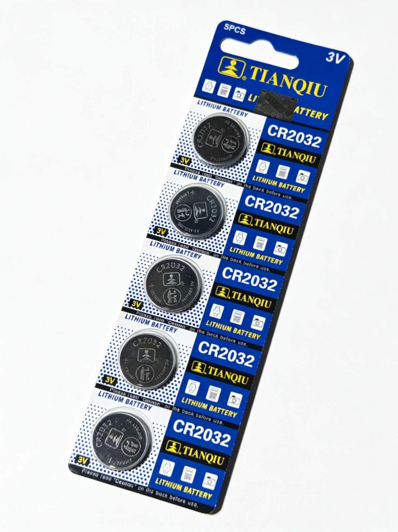 Tianqiu Set baterija CR2032, 3V, 5 komada