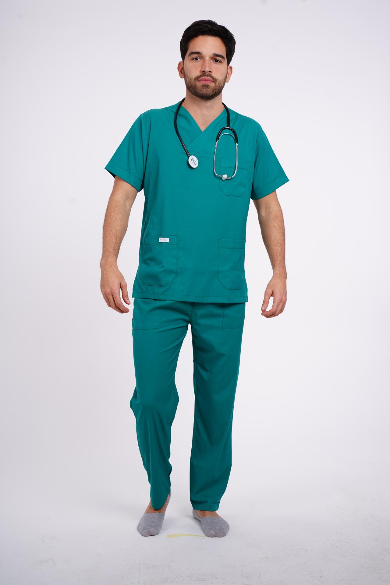 Pureboks Muški komplet medicinske uniforme, Zeleni