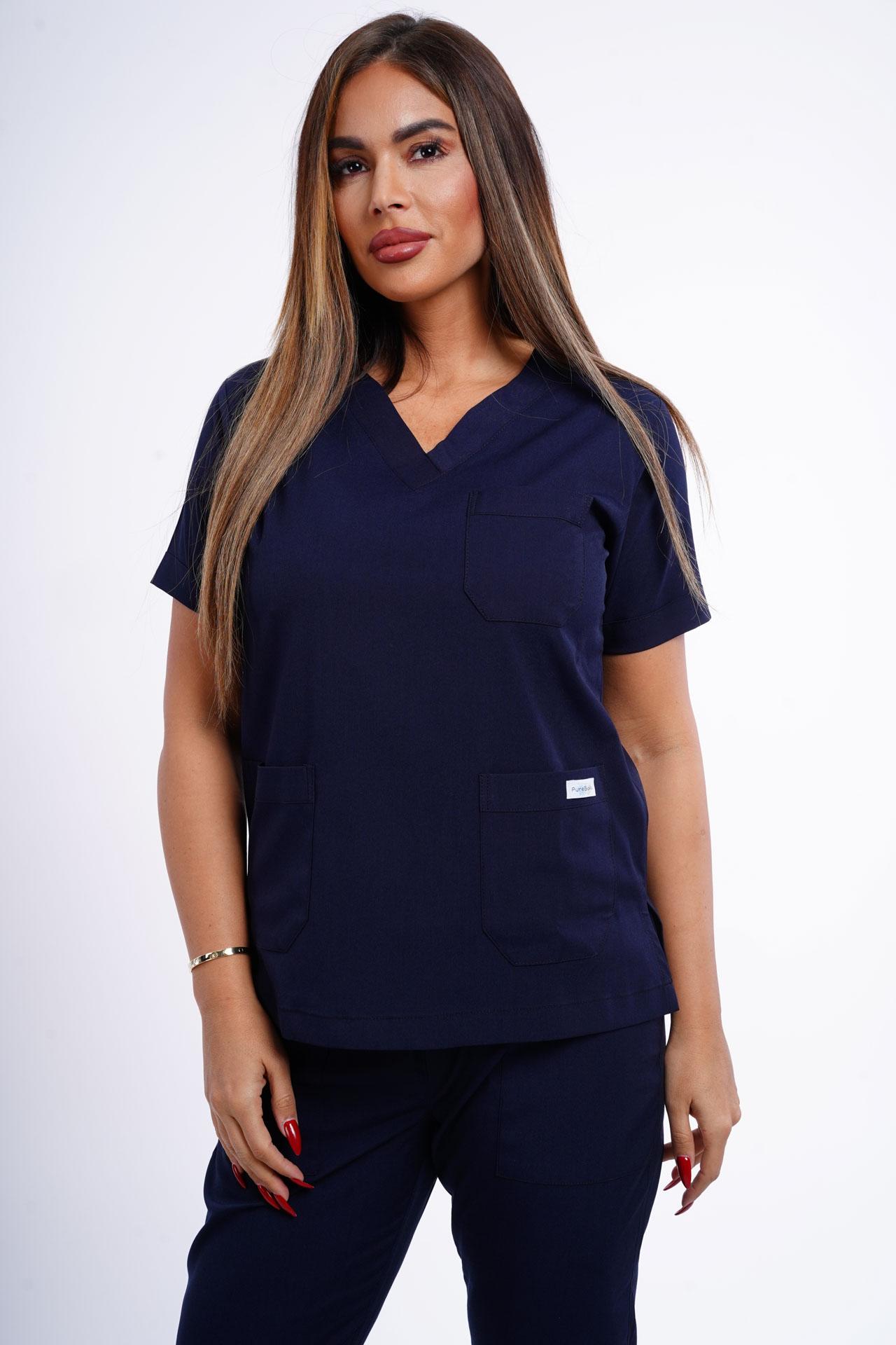 Pureboks Ženski gornji deo medicinske uniforme, Teget