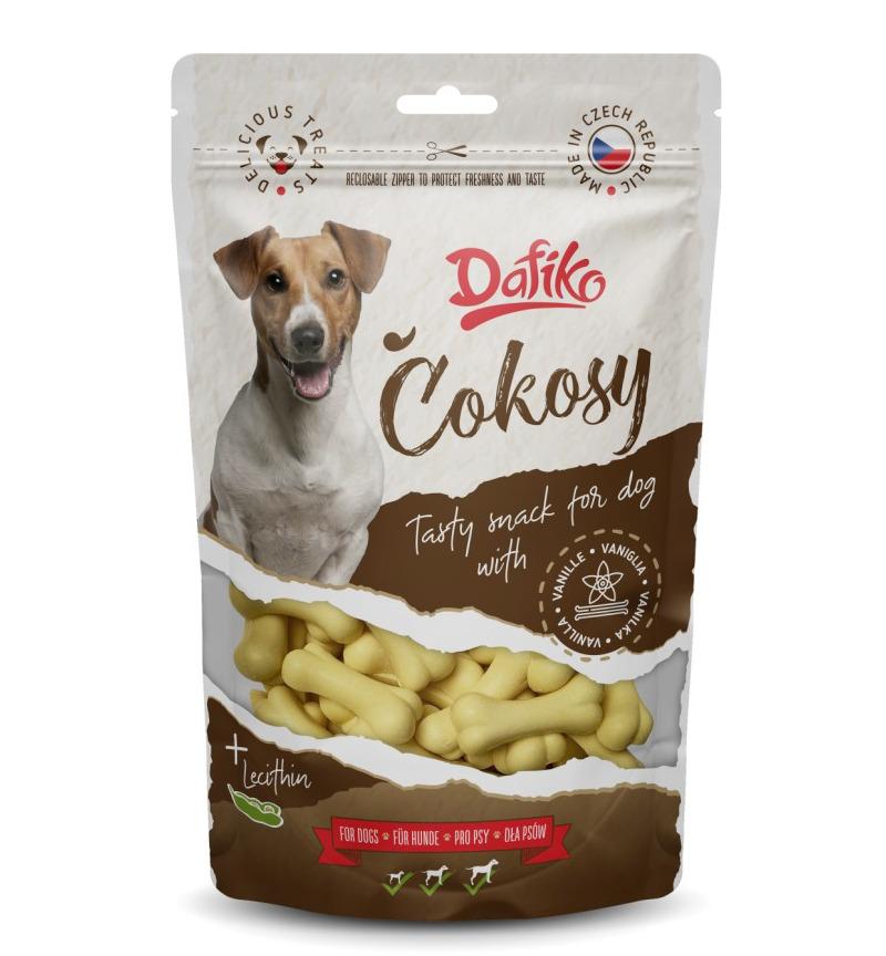 DAFIKO Poslastice za pse Cokosy, Vanila, 120g