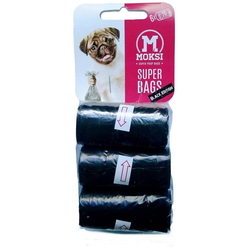 MOKSI Neprovidne higijenske kesice Super Bags, Crne, 6x20 komada