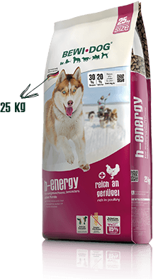 BEWI DOG Suva hrana za pse H-Energy, Živina i riba, 25kg