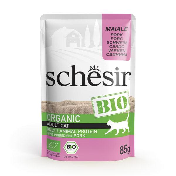 SCHESIR Vlažna hrana za mačke Cat Bio Organic, Svinjetina, 85g