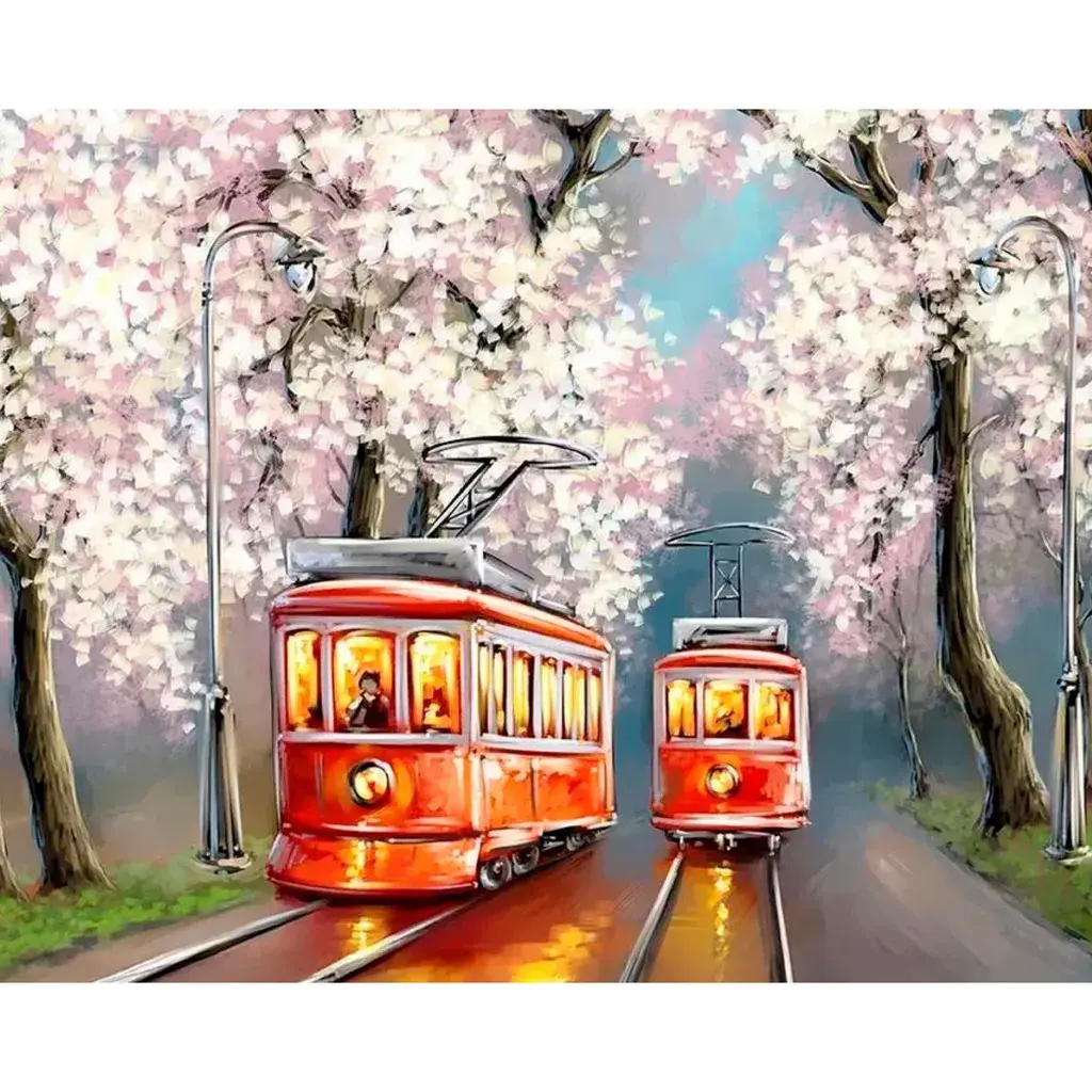 Dijamantski mozaik Proleće je stiglo, 40х50 cm