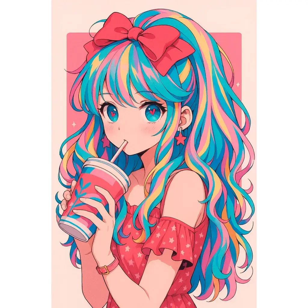 Slika po brojevima Devojčica u stilu anime, 20x30 cm