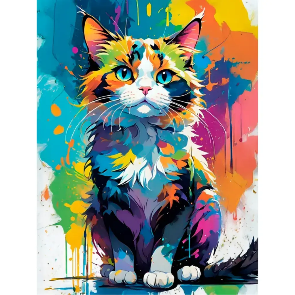 Slika po brojevima Slikareva mačka, 30x40 cm