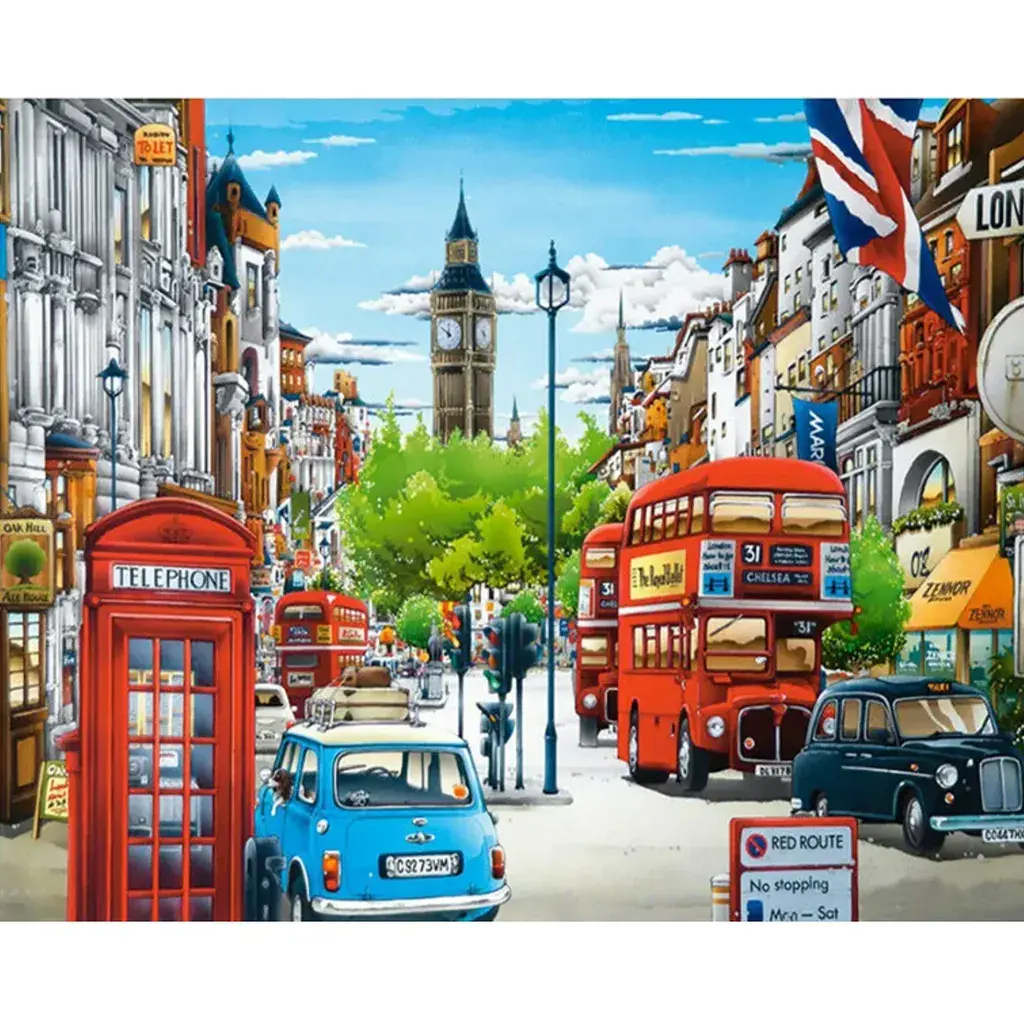 Dijamantski mozaik Boje Londona, 40х50 cm