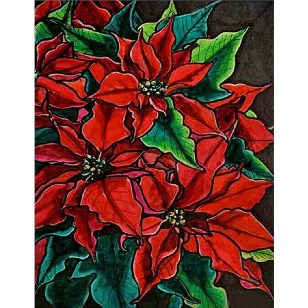 Dijamantski mozaik Božićna zvezda, 30х40 cm