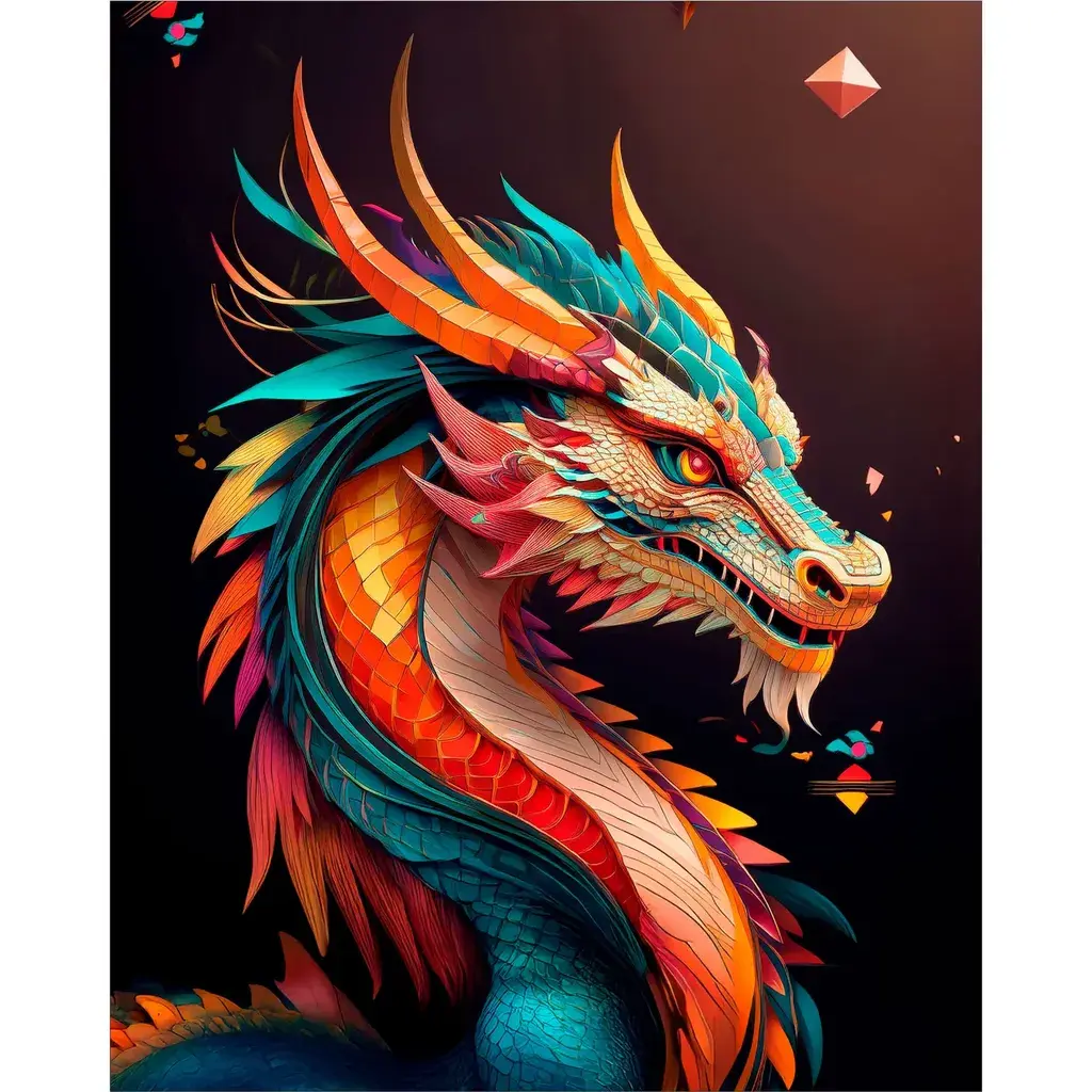 Dijamantski mozaik Zmaj, 40х50 cm