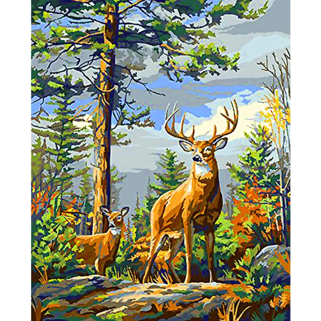 Dijamantski mozaik Susret u šumi, 40х50 cm