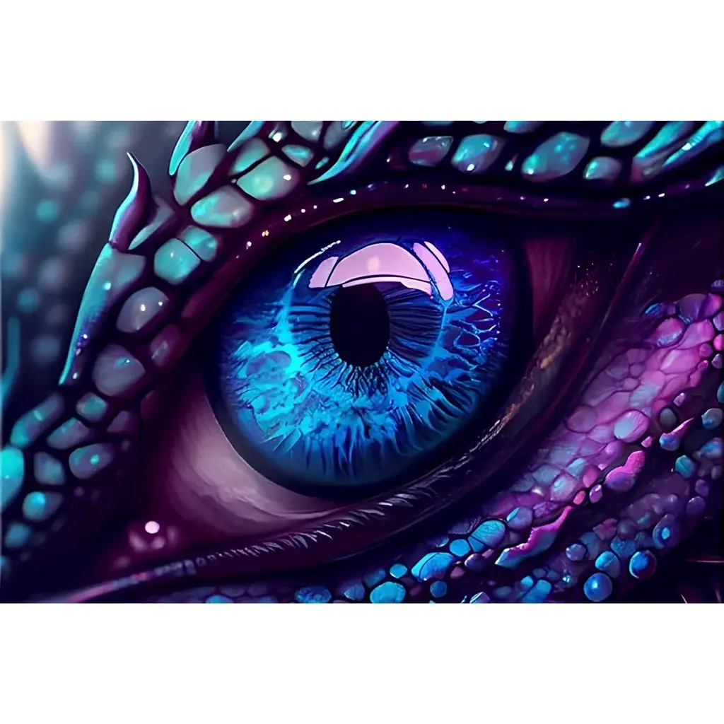 Dijamantski mozaik Pogled zmaja, 20х30 cm