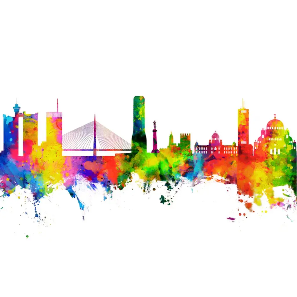 Slika po brojevima 30x40 Beograd u stilu pop-art, 30x40 cm