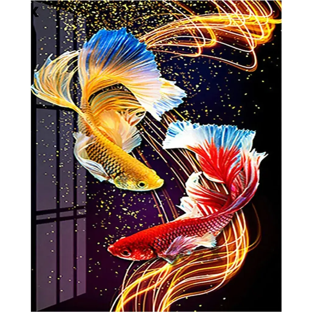 Dijamantski mozaik Zlatne ribice, 40х50 cm