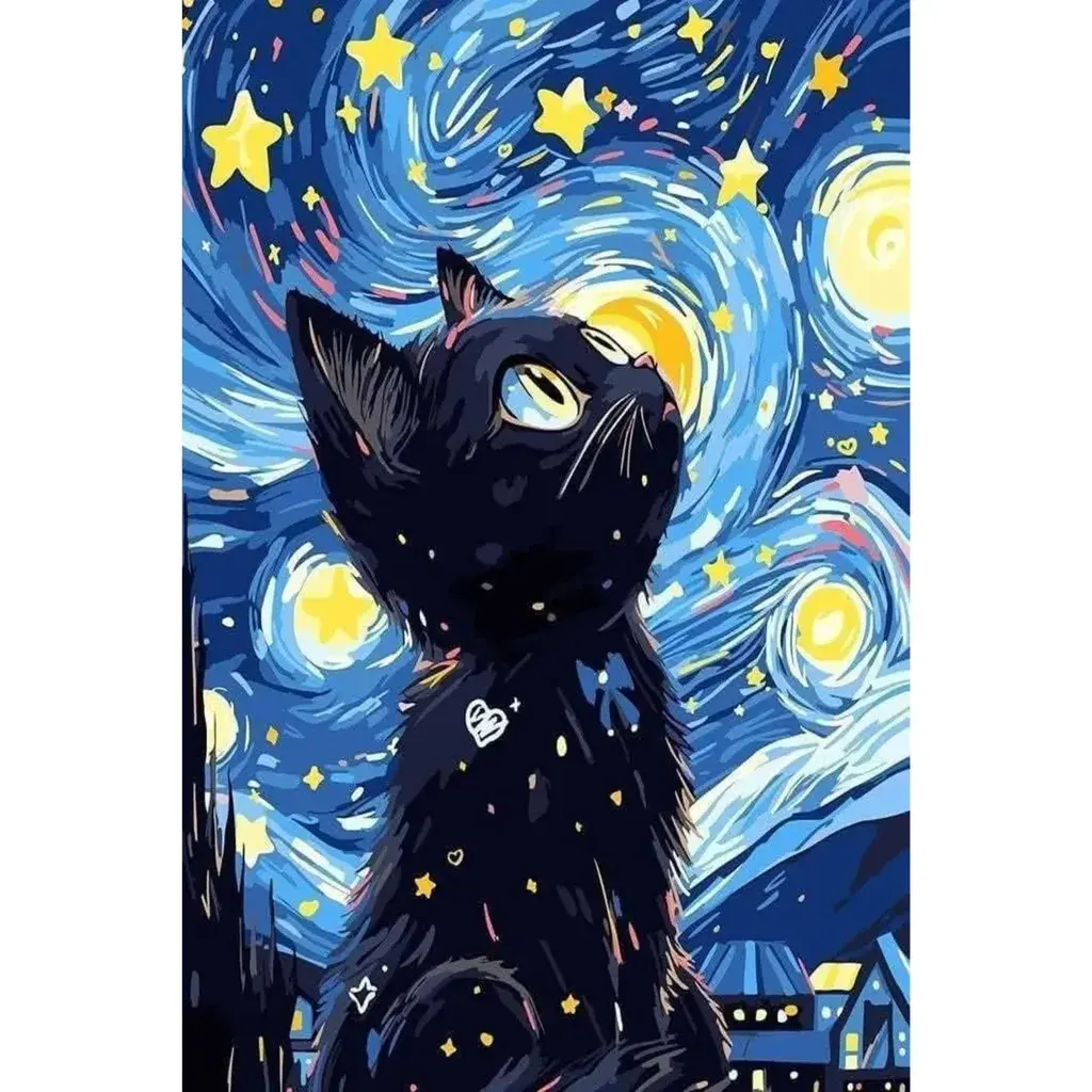 Slika po brojevima Mačor Van Goga, 20x30 cm