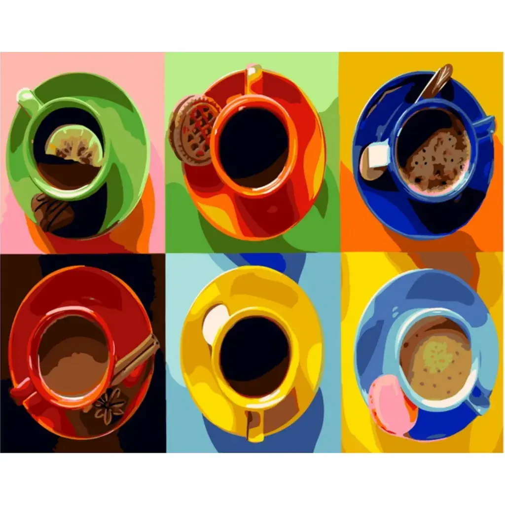 Dijamantski mozaik Pop-art kafa, 40х50 cm