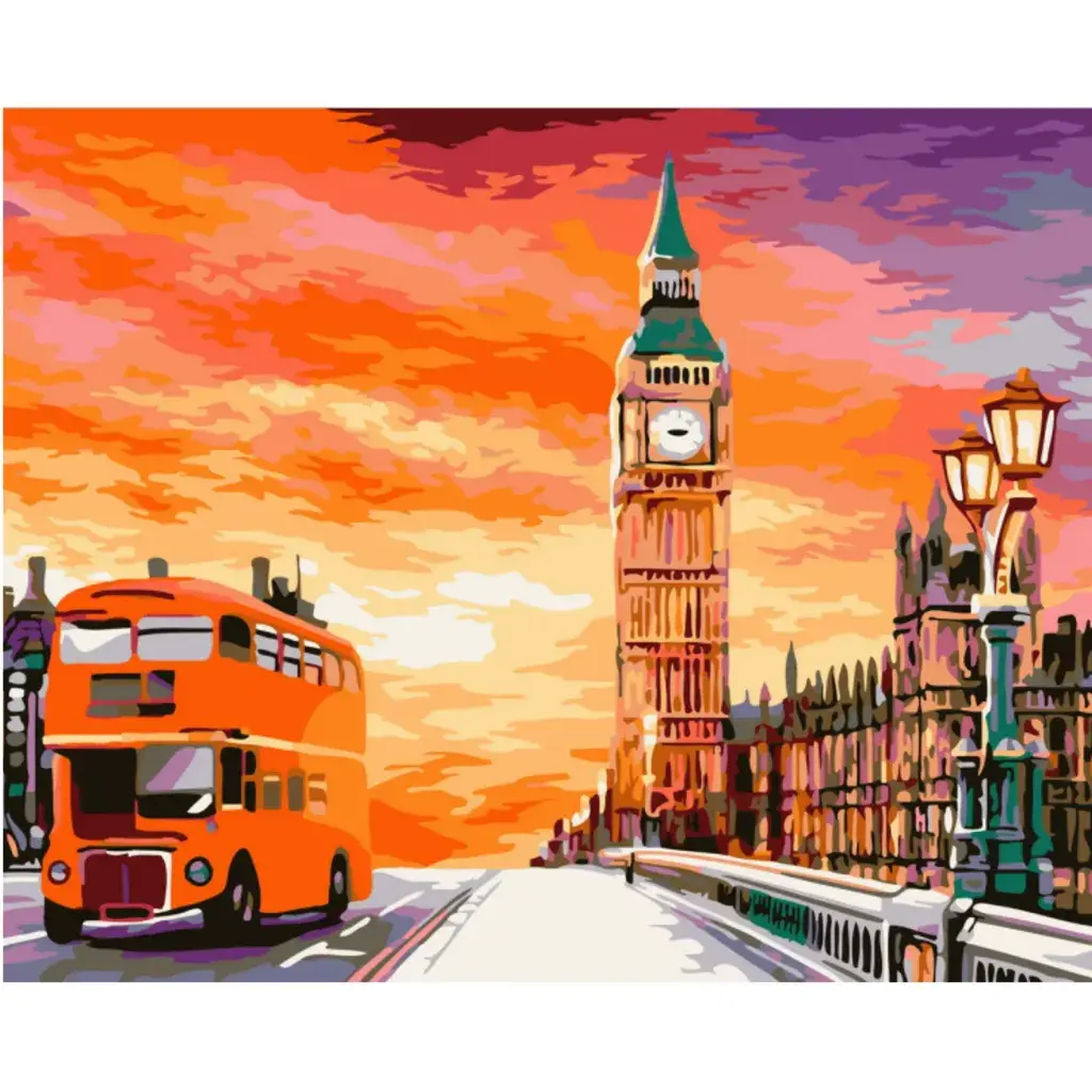 Slika po brojevima Zalazak u Londonu, 40x50 cm