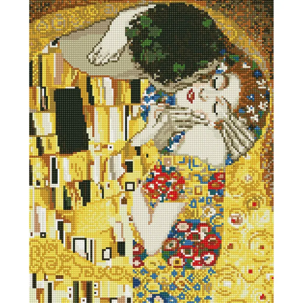 Dijamantski mozaik Poljubac - Gustav Klimt, 40х50 cm