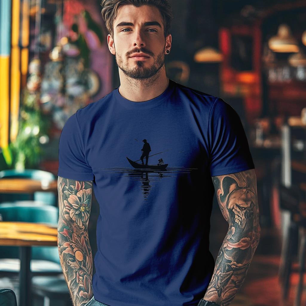 Camiseta Majica sa štampanim printom Cam 412, Muška, Indigo