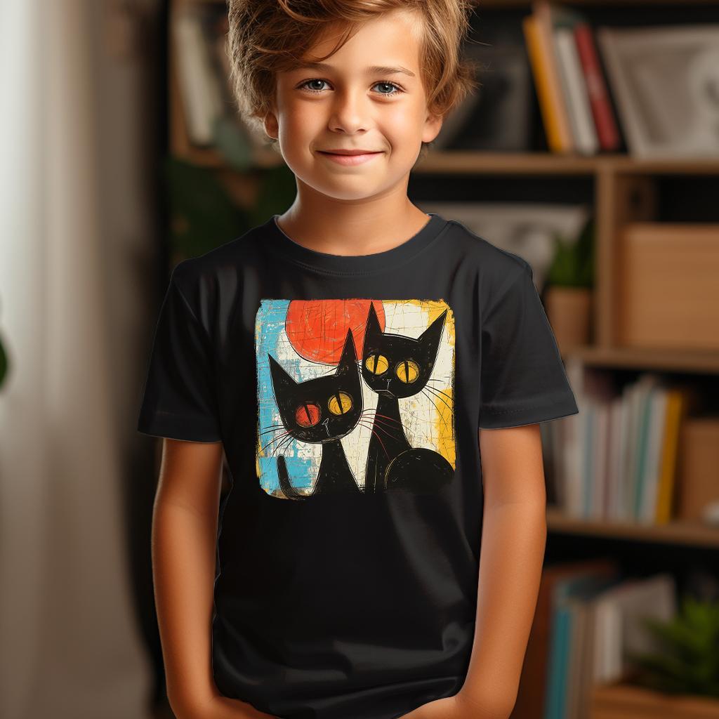 Camiseta Majica sa štampanim printom Cam 302, Dečija, Crna