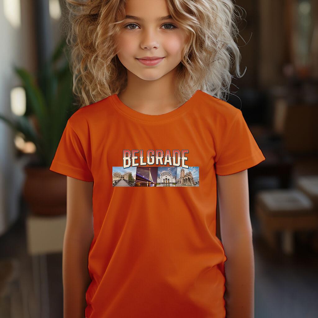 Camiseta Majica sa štampanim printom Cam 271, Dečija, Narandžasta