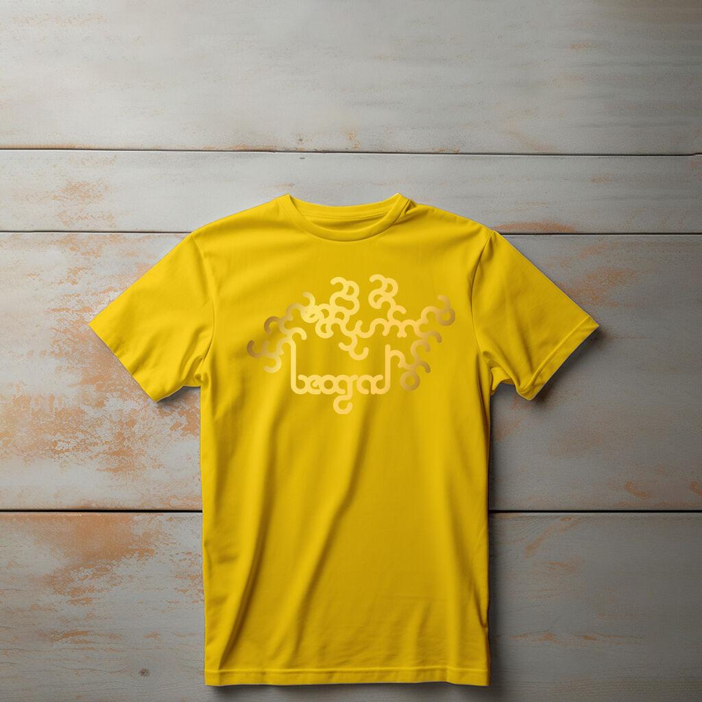 Camiseta Majica sa štampanim printom Cam 205, Dečija, Zlatne boje