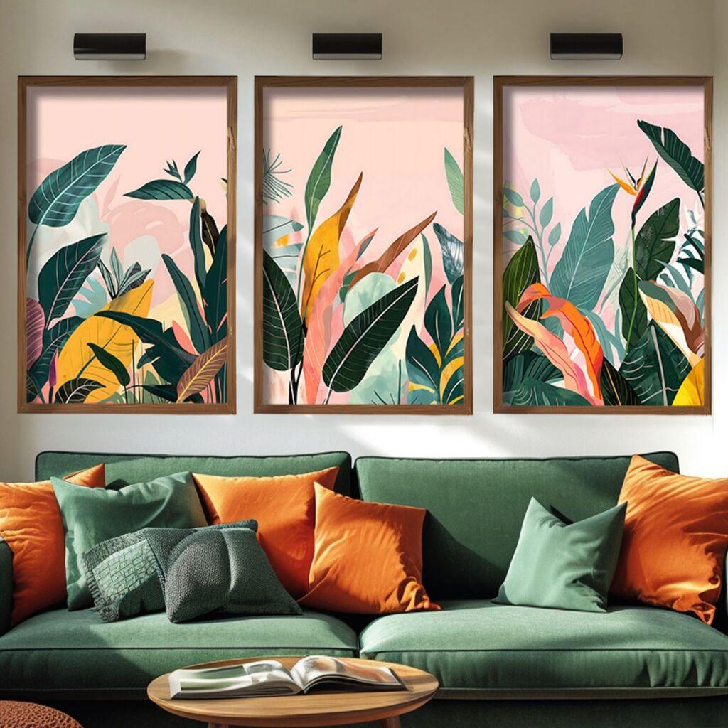 Wallity Dekorativna slika GE264-L, 35x47x3,5cm, 3 dela