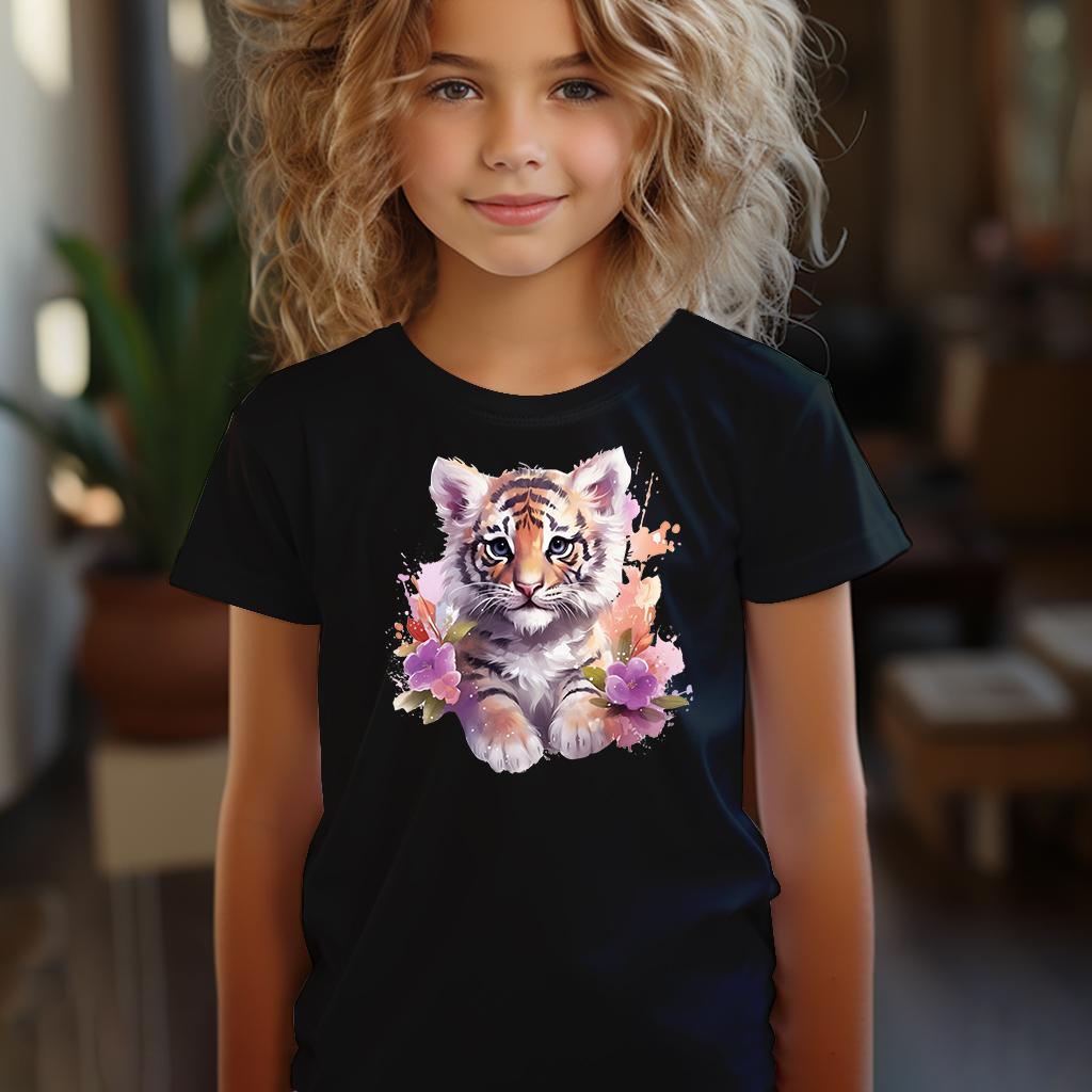 Camiseta Majica sa štampanim printom Cam 405, Dečija, Crna