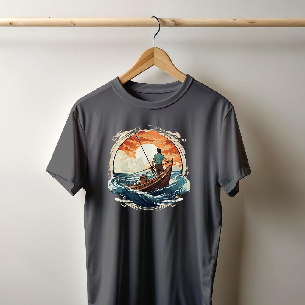 Camiseta Majica sa štampanim printom Cam 415, Muška, Tamnosiva