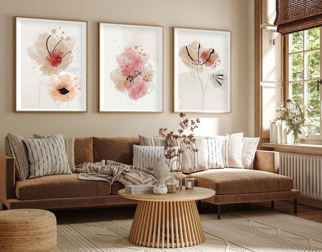 Wallity Dekorativna slika Huhu205, 30x40cm, 3 dela