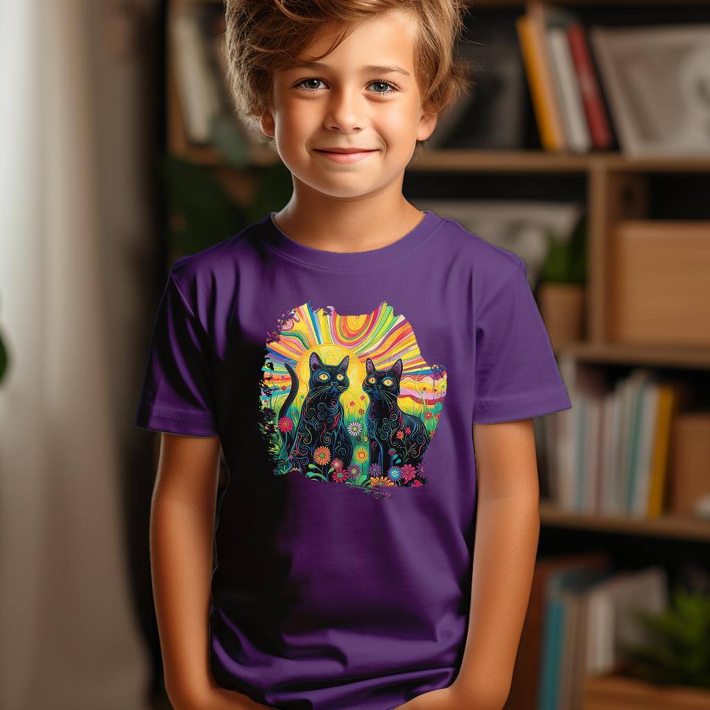 Camiseta Majica sa štampanim printom Cam 306, Dečija, Patlidžan