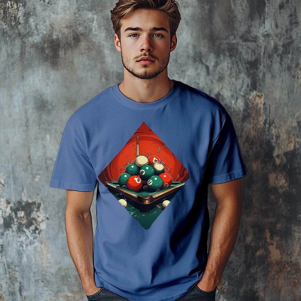 Camiseta Majica sa štampanim printom Cam 319, Muška, Borovnica