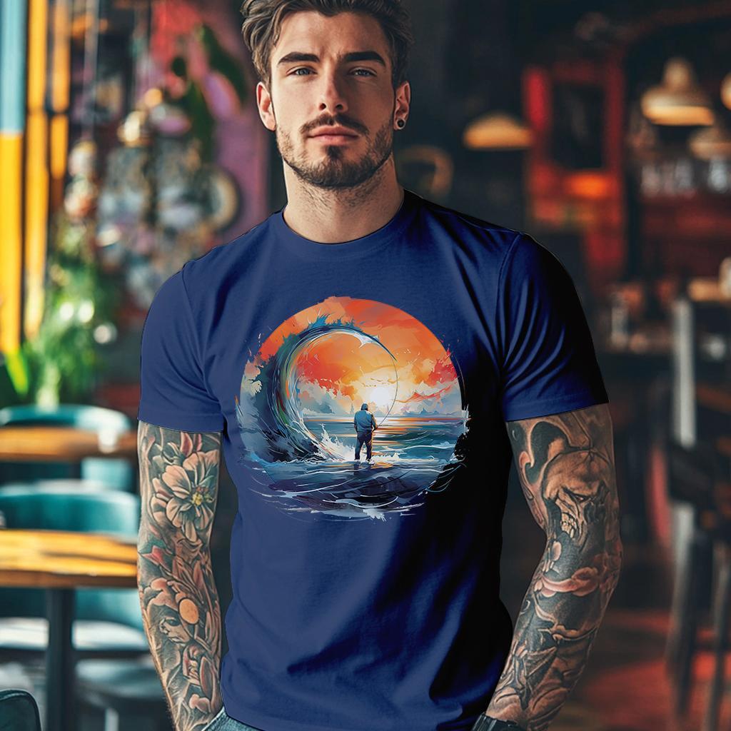Camiseta Majica sa štampanim printom Cam 424, Muška, Indigo
