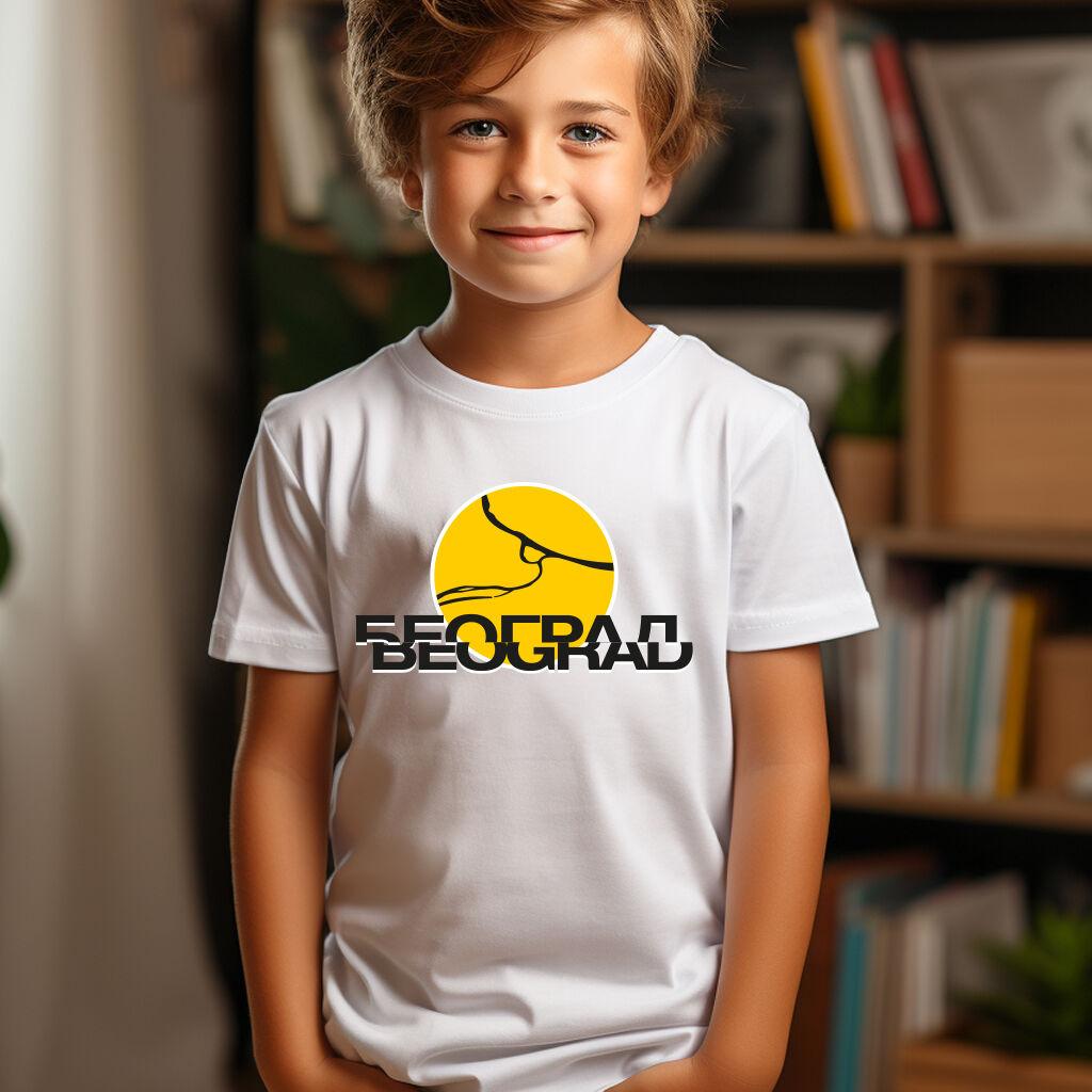 Camiseta Majica sa štampanim printom Cam 209, Dečija, Bela