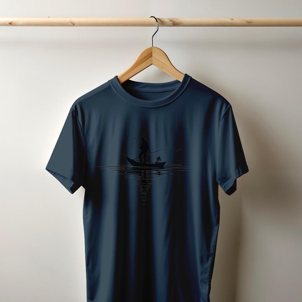 Camiseta Majica sa štampanim printom Cam 412, Muška, Teget