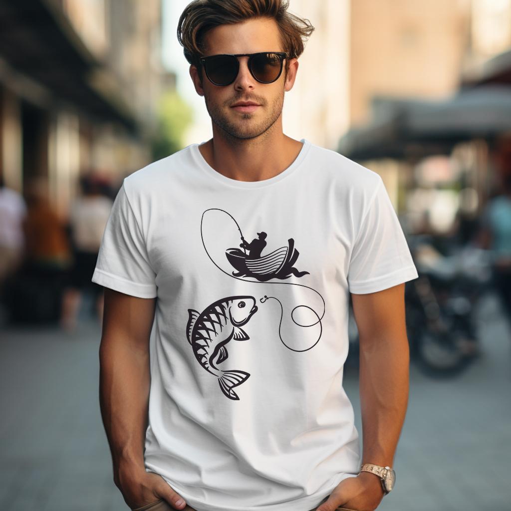 Camiseta Majica sa štampanim printom Cam 429, Muška, Bela