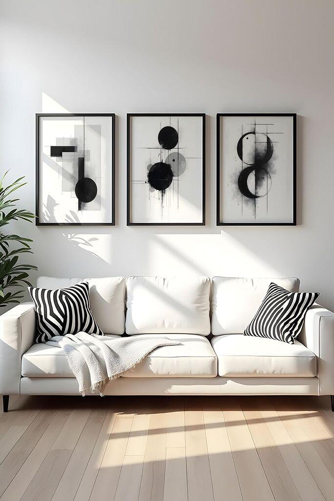 Wallity Dekorativna slika Huhu431, 50x70cm, 3 dela