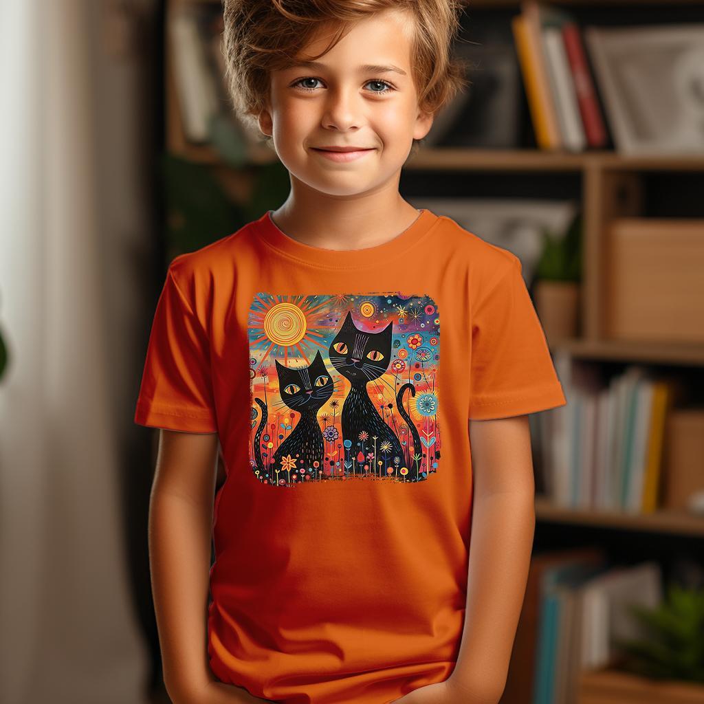 Camiseta Majica sa štampanim printom Cam 304, Dečija, Narandžasta