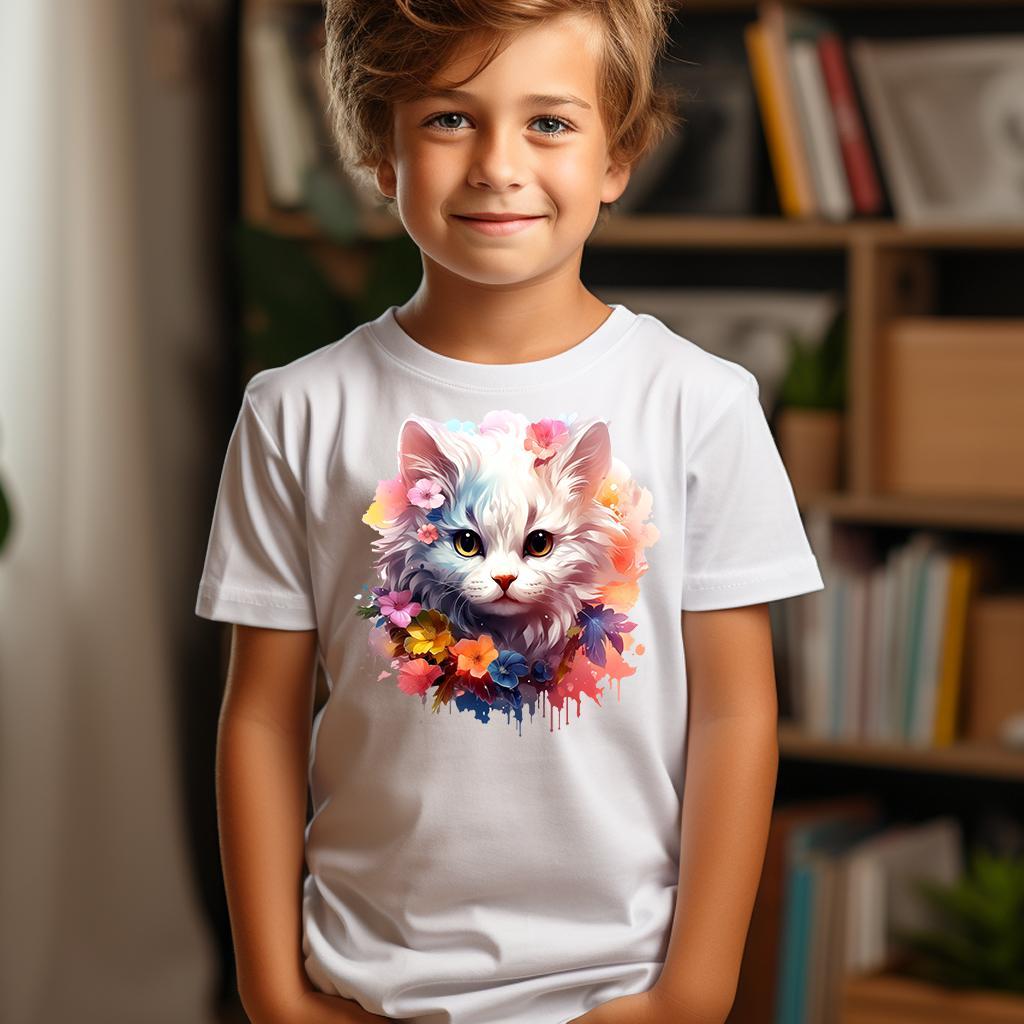 Camiseta Majica sa štampanim printom Cam 404, Dečija, Bela