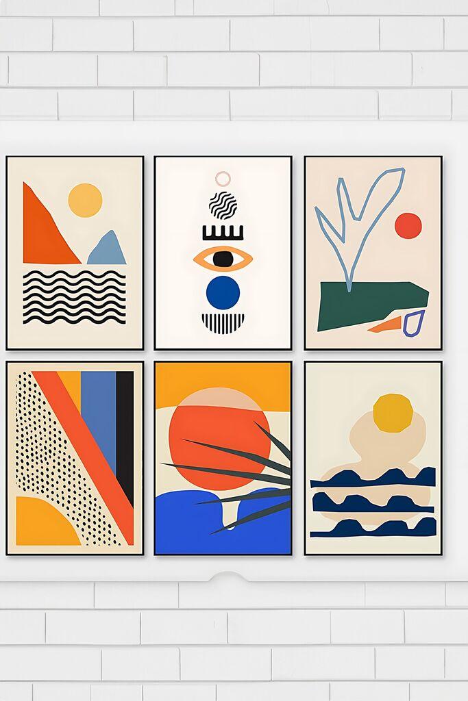 Wallity Dekorativna slika Artsycllct11, 33x48cm, 6 delova