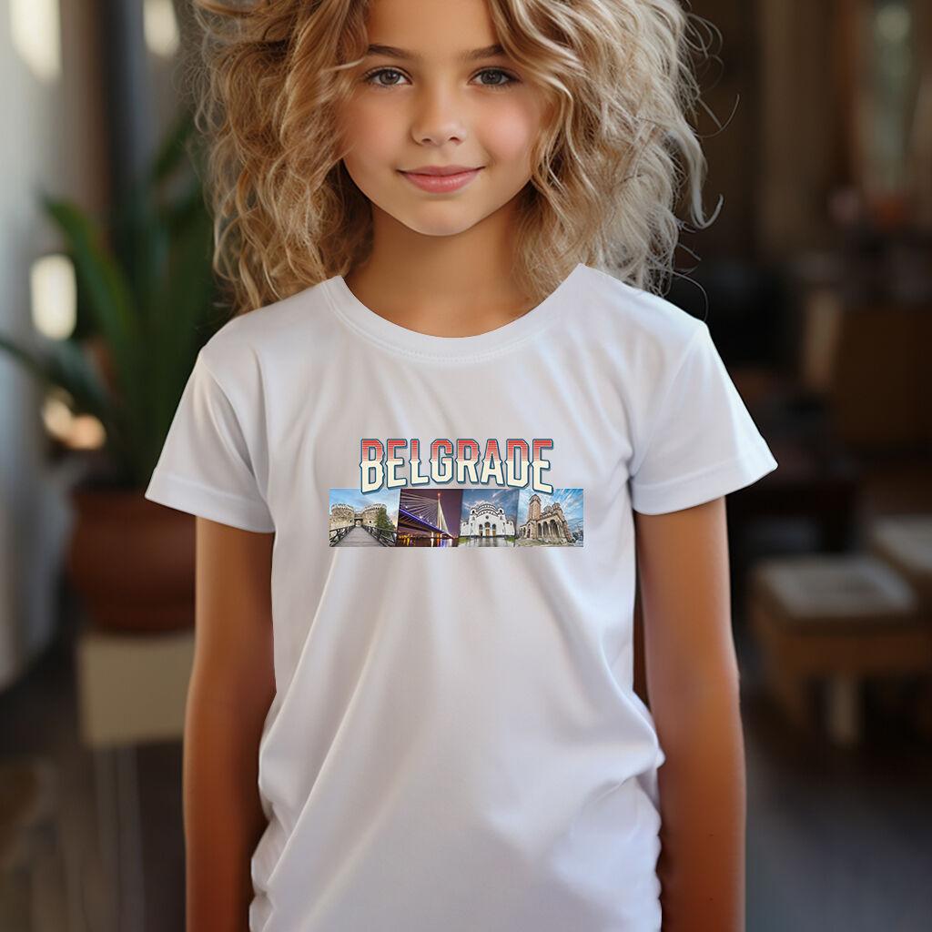 Camiseta Majica sa štampanim printom Cam 271, Dečija, Bela