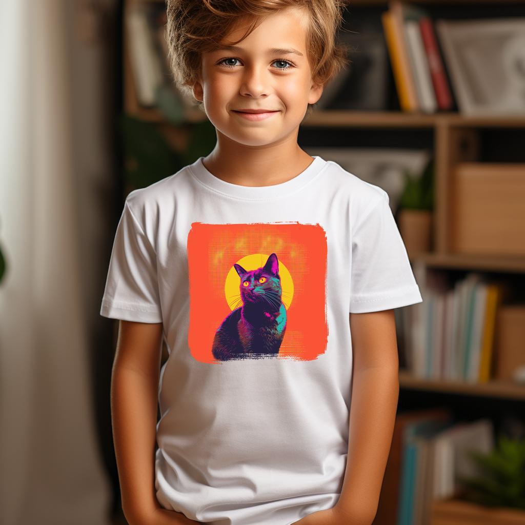 Camiseta Majica sa štampanim printom Cam 290, Dečija, Bela