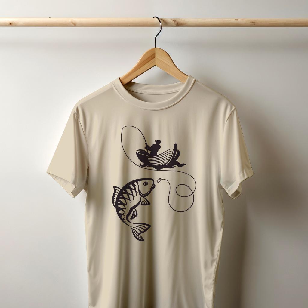 Camiseta Majica sa štampanim printom Cam 429, Muška, Krem