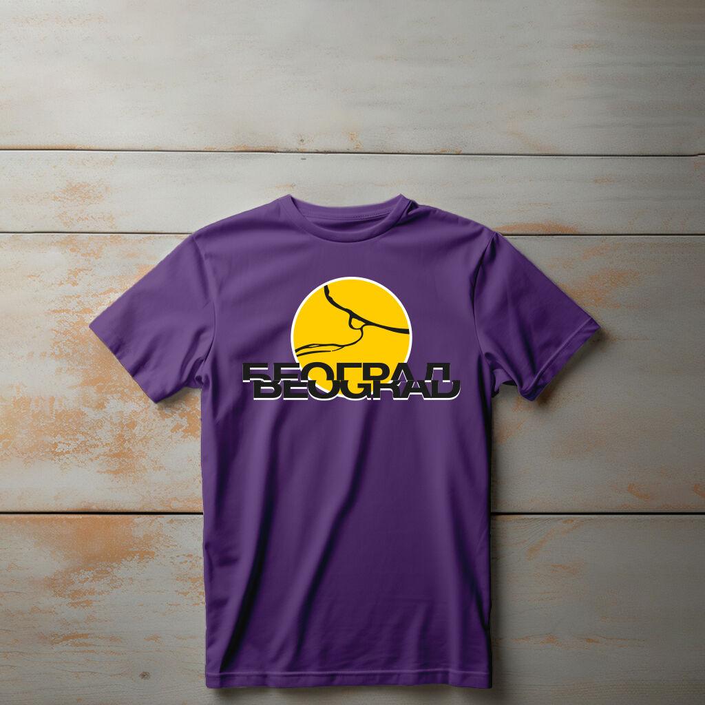 Camiseta Majica sa štampanim printom Cam 209, Dečija, Patlidžan