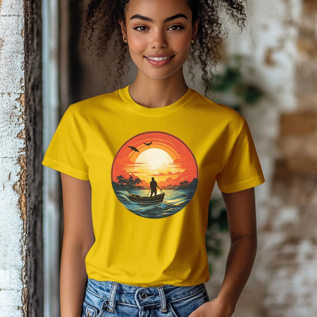 Camiseta Majica sa štampanim printom Cam 423, Ženska, Zlatne boje