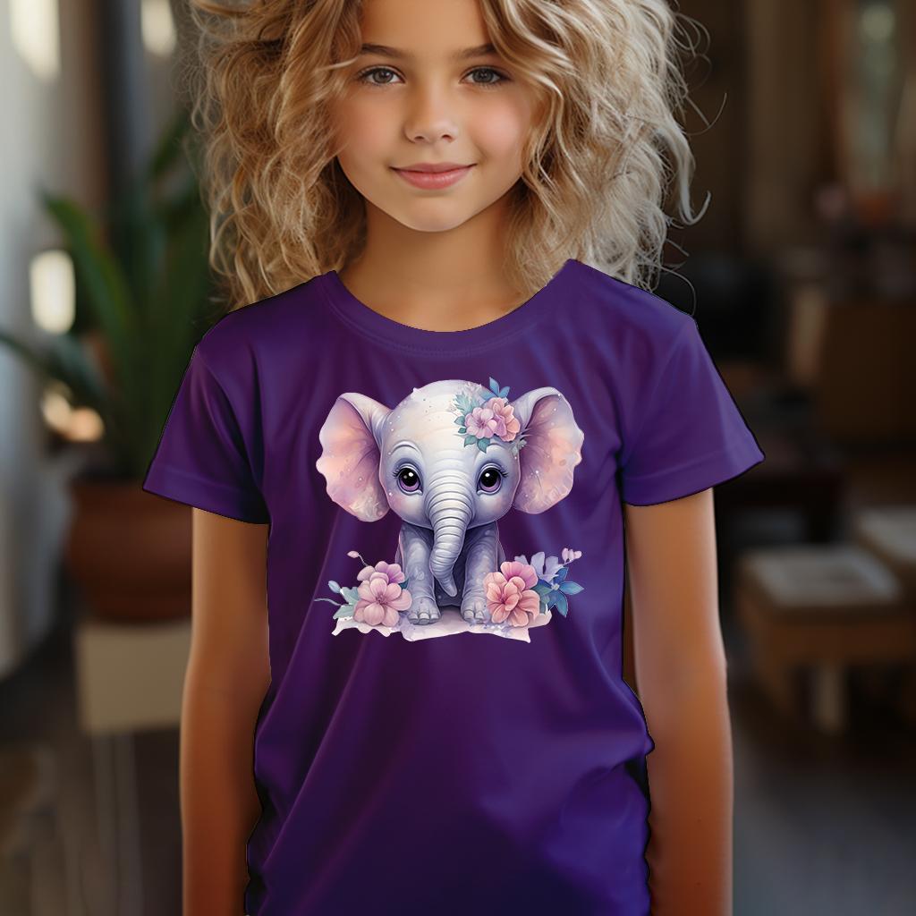 Camiseta Majica sa štampanim printom Cam 406, Dečija, Patlidžan