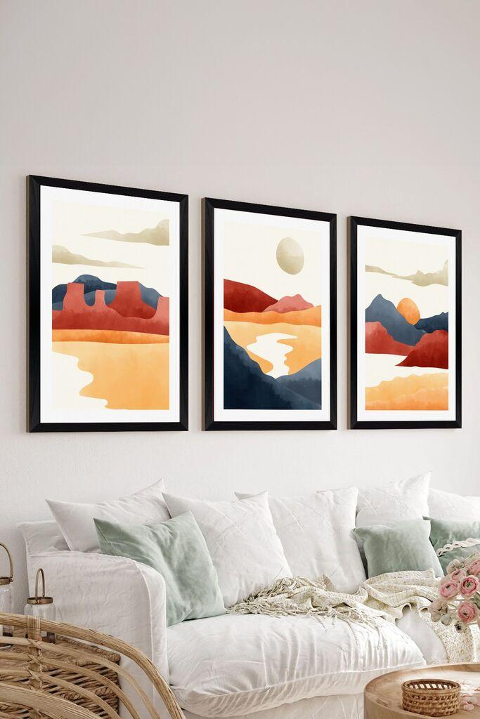 Wallity Dekorativna slika Artsycllct31, 33x48cm, 3 dela