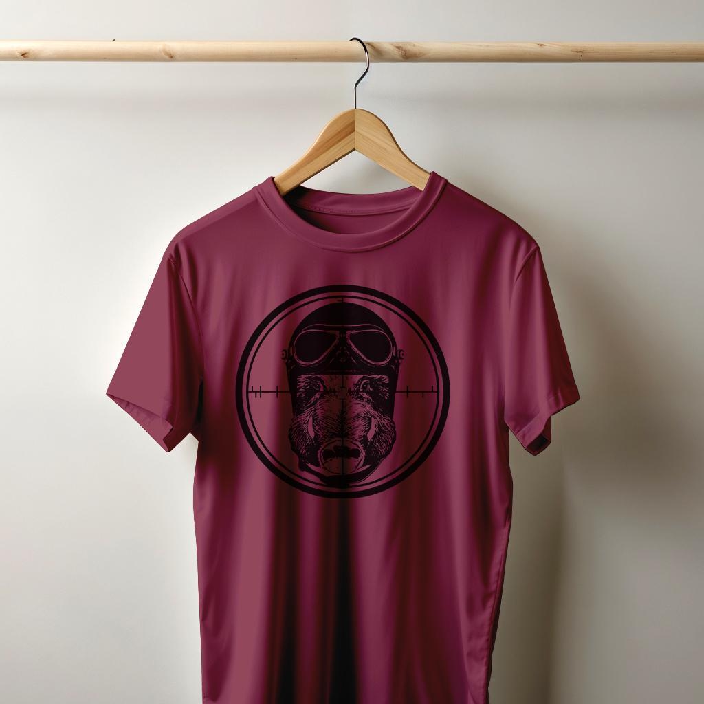 Camiseta Majica sa štampanim printom Cam 438, Muška, Bordo