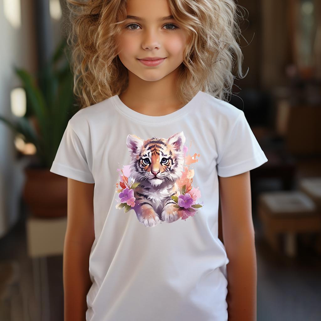 Camiseta Majica sa štampanim printom Cam 405, Dečija, Bela