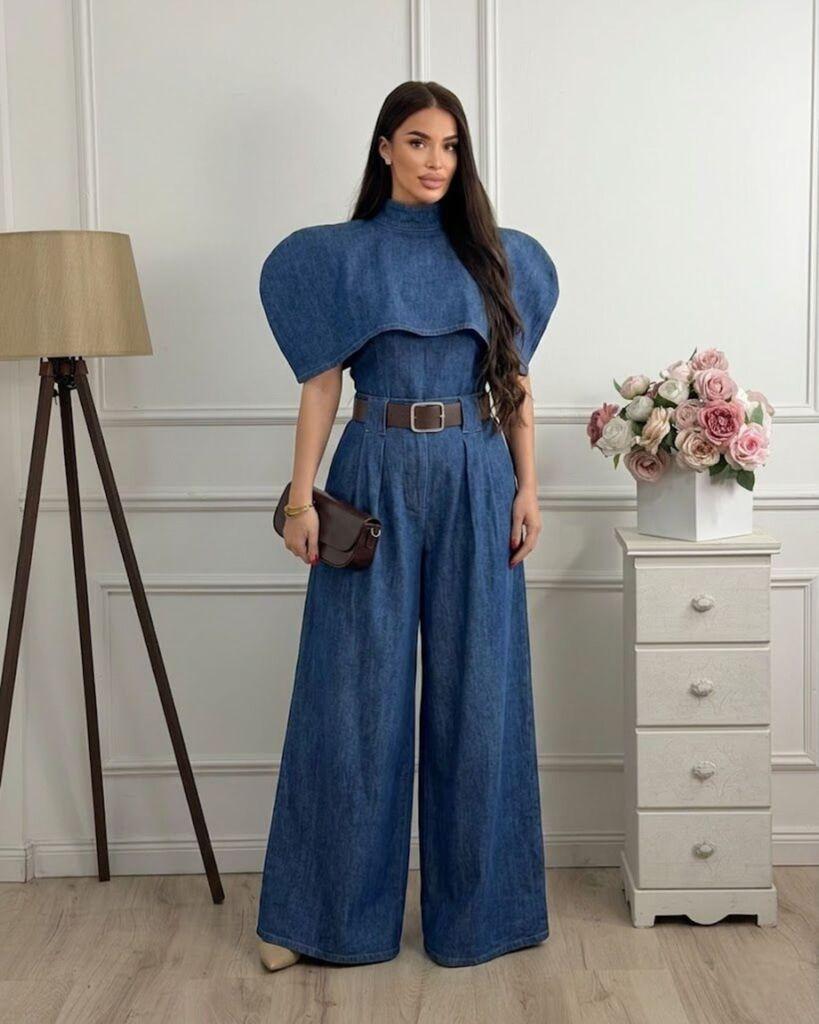 Squareonline Ženski Jeans komplet, Teget