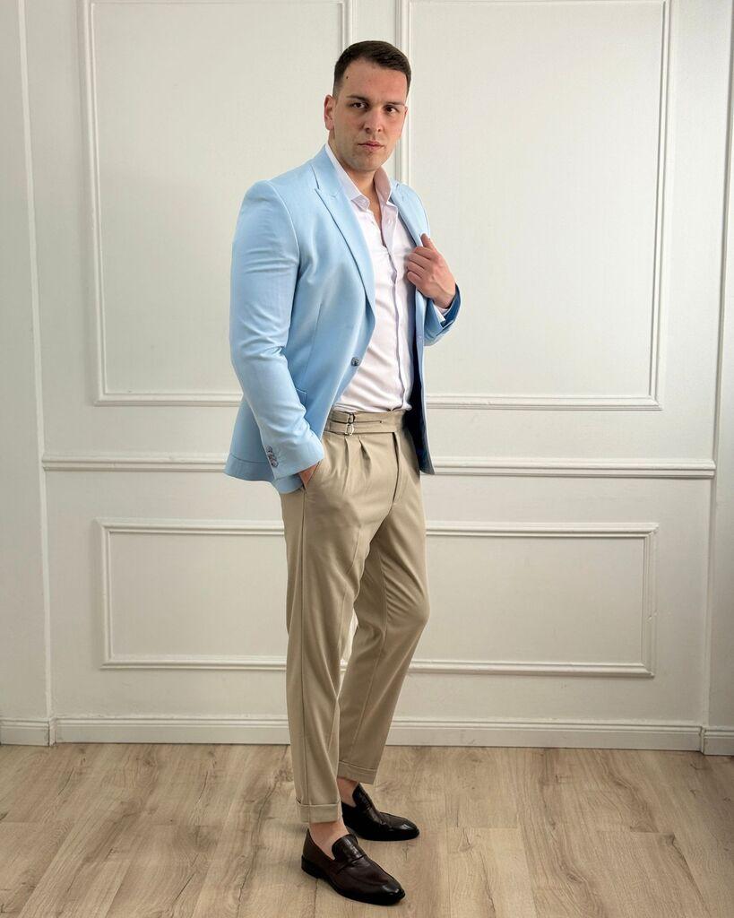 Squareonline Muške pantalone Old Money Classic, Bež